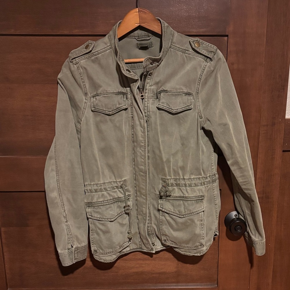 Lucky Brand Military Utility Khaki Green Jacket Size Small
